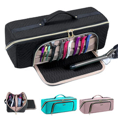 ELCUPA hair tools travel bag open flat design for easy access.