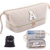 ELCUPA initialized hair dryer case closeup with personalized patch for travel