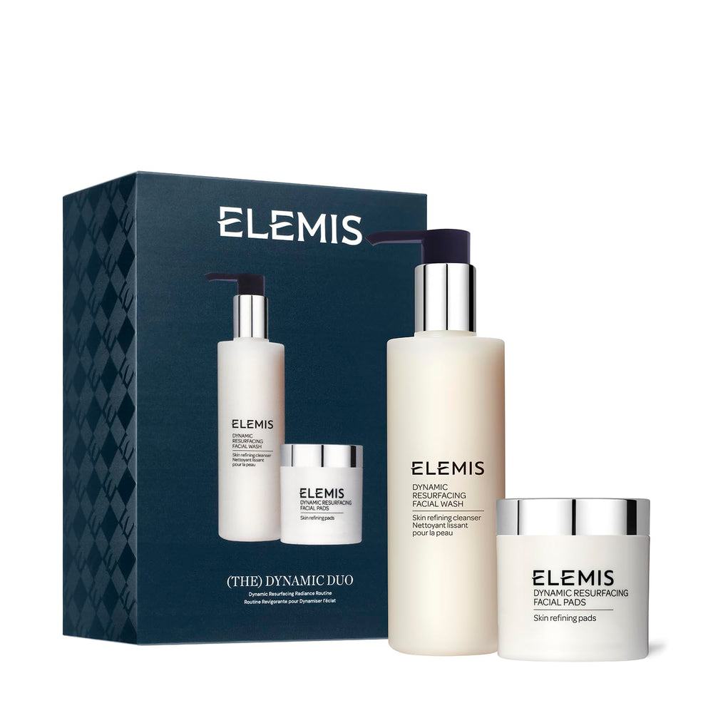ELEMIS Dynamic Duo Kit packshot showing cleanser and pads for radiant, even-looking skin.