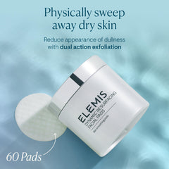 ELEMIS Dynamic Resurfacing 60-count jar shown for an easy daily exfoliation routine.