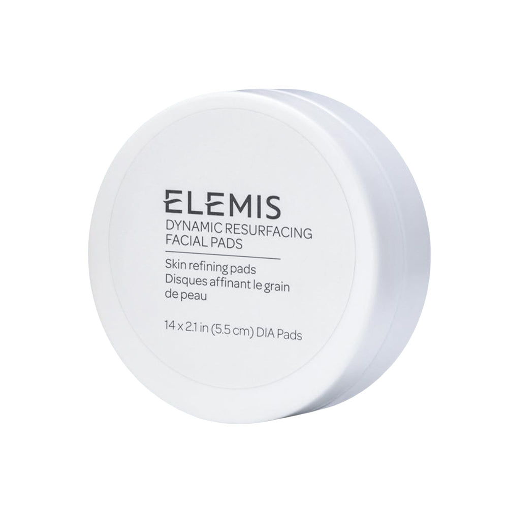elemis dynamic resurfacing pads packshot highlighting travel-size exfoliation for radiant skin
