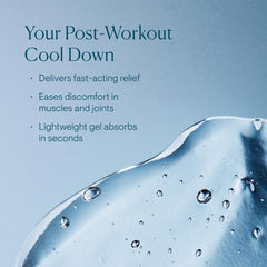 ELEMIS Instant Refreshing Gel neck and shoulder application demonstrates cooling to ease tension.