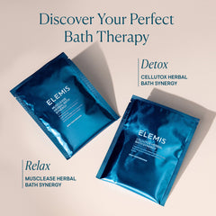 ELEMIS Musclease bath steam scene conveys a pampering, relaxing experience.