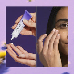 Elemis Peptide4 Eye Recovery Cream texture close-up highlights cooling hydration