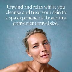 ELEMIS balm removed with damp cloth revealing clean skin after cleansing.