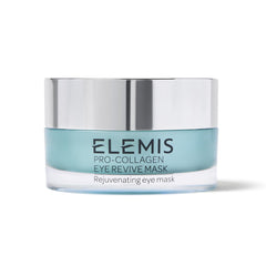 ELEMIS Pro-Collagen Eye Revive Mask tube closeup showing hydrating formula for refreshed eyes.