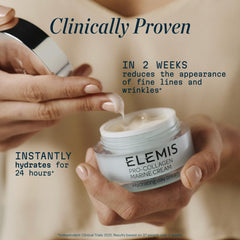 Elemis Pro-Collagen Marine Cream hand application demonstrates quick absorption