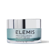 ELEMIS Pro-Collagen Night Cream bottle close-up highlighting luxurious overnight hydration