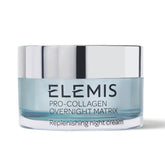 Elemis Pro-Collagen Overnight Matrix bottle for overnight firming hydration.