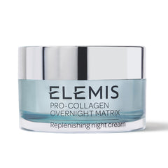 Elemis Pro-Collagen Overnight Matrix bottle for overnight firming hydration.