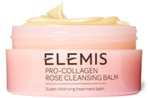 Elemis Pro-Collagen Rose Cleansing Balm jar close-up for gentle makeup removal