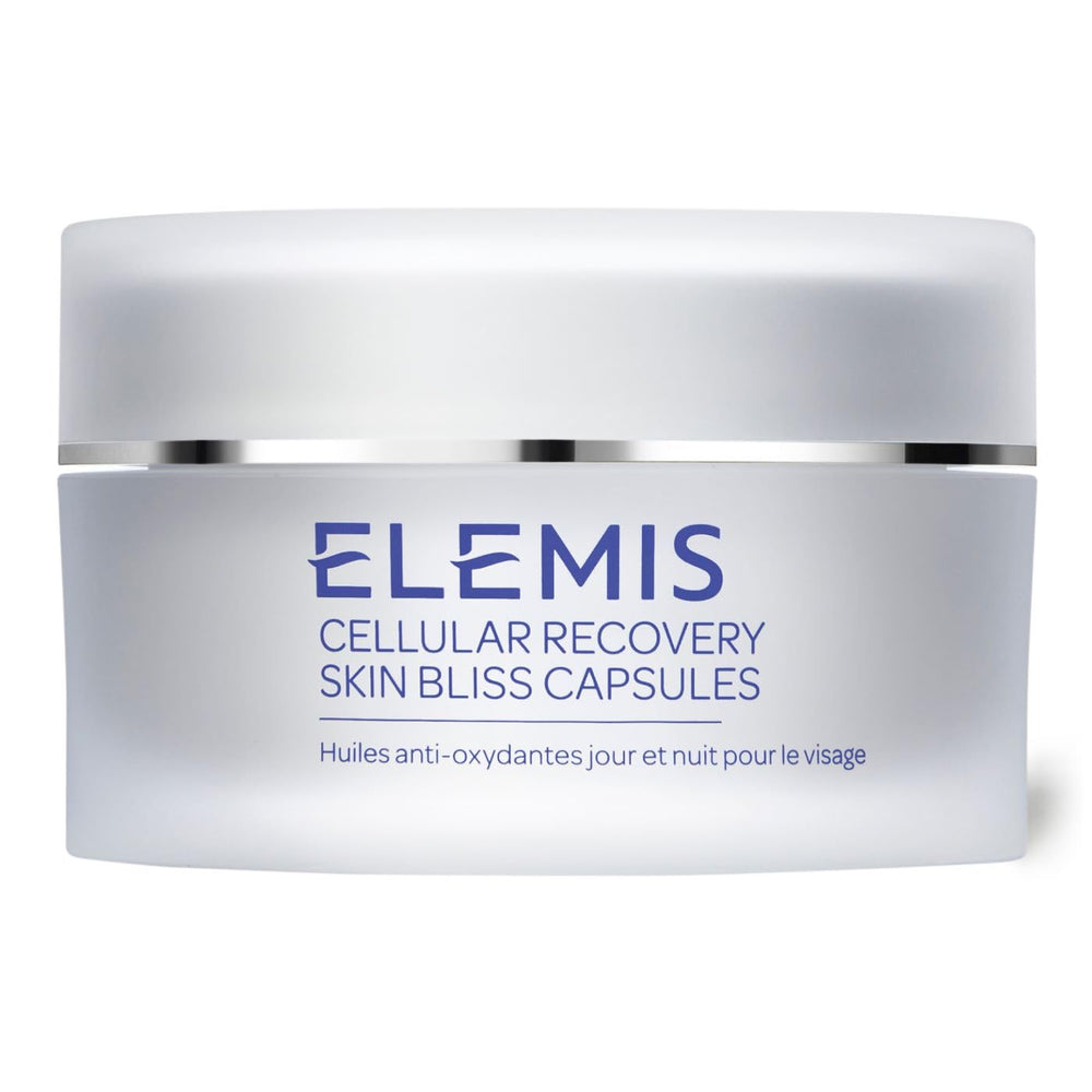 Elemis Skin Bliss Capsules packaging showing premium antioxidant oils for daily skin care.
