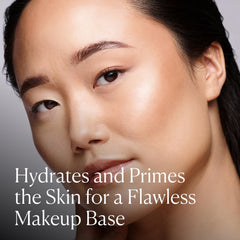 ELEMIS Superfood Glow Priming Moisturizer packaging closeup highlights silicone-free formula for makeup priming.