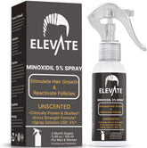 Elevate hair regrowth spray bottle top with secure lock cap for daily use