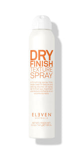 ELEVEN AUSTRALIA Dry Finish Texture Spray bottle boosts volume with matte finish.