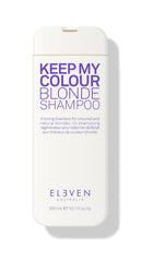 ELEVEN AUSTRALIA Keep My Colour Blonde Shampoo bottle front preserves cool blonde tones