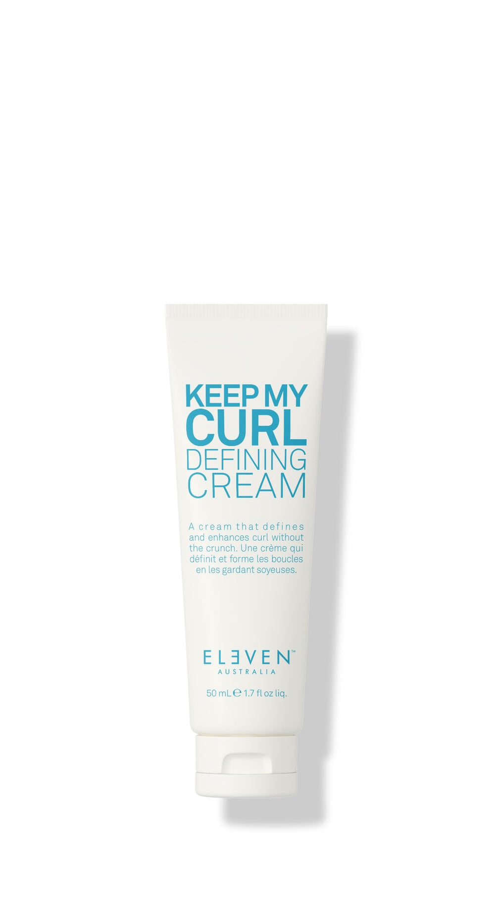 ELEVEN AUSTRALIA Keep My Curl Defining Cream bottle demonstrates lightweight frizz control for natural waves.