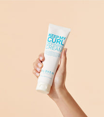 ELEVEN AUSTRALIA Keep My Curl Defining Cream on diffuser-ready curls for enhanced definition.