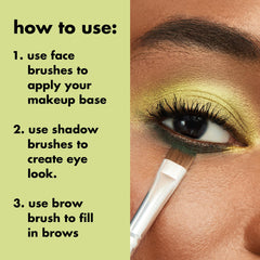 e.l.f. foundation brush close-up poised for smooth liquid formula application.