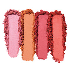 e.l.f. Powder Blush Palette on cheeks displaying long-lasting color from day to night.