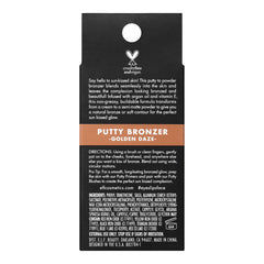 e.l.f. Putty Bronzer Golden Daze close-up highlights rich pigment.