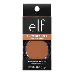 e.l.f. Putty Bronzer Golden Daze swatch shows buildable color.