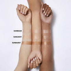 e.l.f. Suntouchable Whoa Glow SPF 30 peach shimmer highlights natural skin with a radiant finish