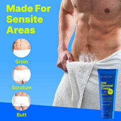 ELIAGLOW underarms cream bottle highlights quick, comfortable removal for sensitive skin.