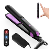 Elilier Mini Ceramic Flat Iron travel-ready, compact for on-the-go styling.