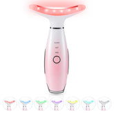 ELISHINE 7-color neck and face massager pink in-hand for at-home skin care