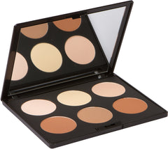 Elizabeth Mott bronzer contour palette swatches reveal versatile shades for sculpted, natural-looking definition.