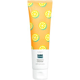 Elizabeth Mott Vitamin C Facial Cleanser bottle closeup showing vegan formula for hydrating makeup removal