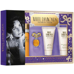 Elizabeth Taylor White Diamonds bottle front, timeless glamour for daily elegance.