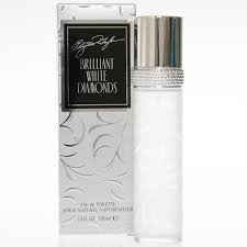 Elizabeth Taylor White Diamonds Brilliant bottle back, hints at refined sophistication for evenings.