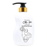 Elizavecca Collagen Coating Hair Treatment Rinse bottle shows moisturizing formula for dry hair.