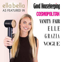 ELLA BELLA compact plasma dryer digital display enabling precise heat control.