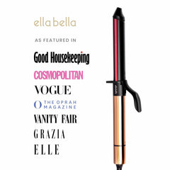 ELLA BELLA Curling Iron digital temperature display offers precise heat control.