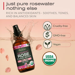 Ella & Eden rose water spray fine mist helps set makeup and refresh skin.