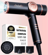 ELLA BELLA ionic hair dryer with diffuser front view delivering salon-like results at home.