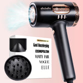 ELLA BELLA professional smart plasma dryer with diffuser in-use for smooth, frizz-free styling.