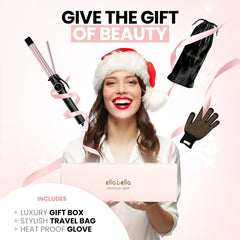 ELLA BELLA Slimline Curling Iron 1 Inch travel bag included for portable styling