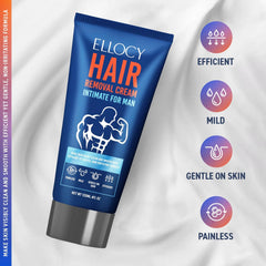 Ellocy close-up shows hair dissolving beneath the surface for fast, smooth results.