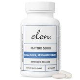 Elon Matrix 5000 bottle with biotin capsules for daily hair and nails support.