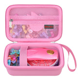 Elonbo carrying case exterior showcases dark pink finish for Make It Real.