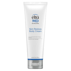 EltaMD Skin Restore Body Cream bottle showing fragrance-free hydration for dry skin