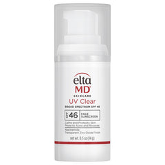EltaMD UV Clear sunscreen pump 0.5oz—travel-ready, oil-free protection with no white cast.