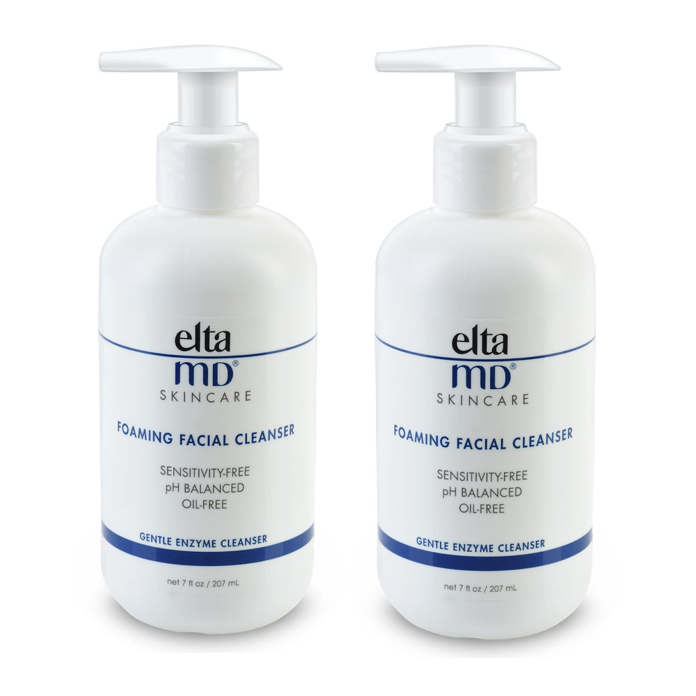 EltaMD Foaming Facial Cleanser pack shot showing the bottle ready for daily cleansing for all skin types.