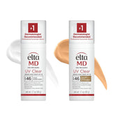 EltaMD UV Clear untinted pump bottle for lightweight oil-free sun protection.