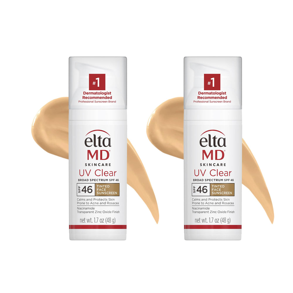 EltaMD UV Clear tinted sunscreen bottle for daily sun protection with a light feel