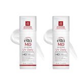 EltaMD UV Daily bottle with pump demonstrates daily SPF hydration for dry skin.